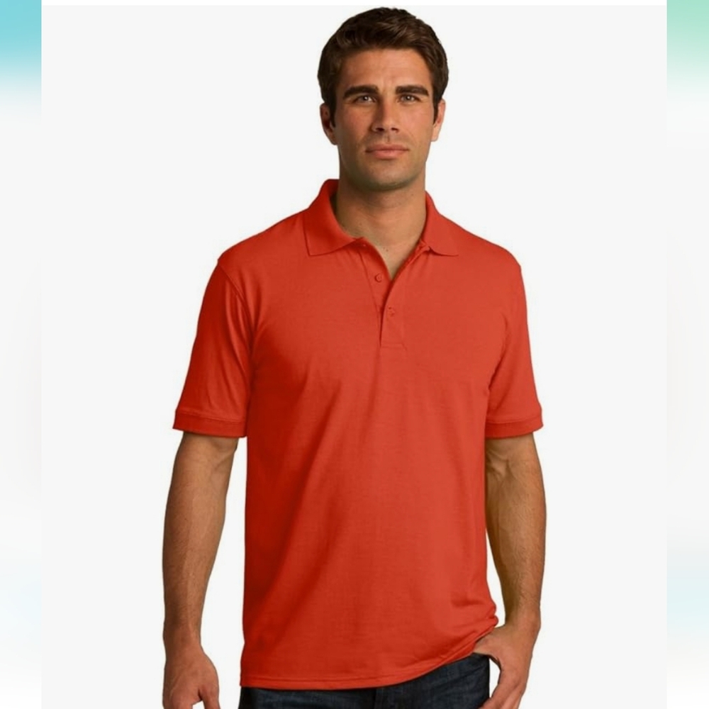 3XTG bright orange polo NWT